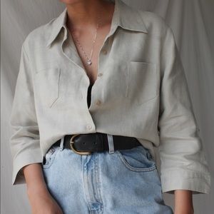 Vintage linen oat top